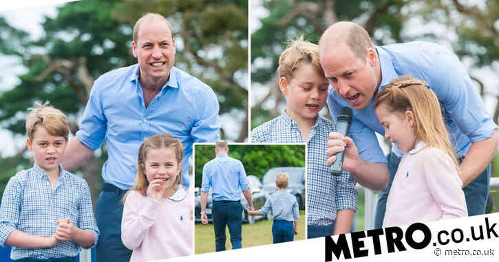 Prince William, George and Charlotte surprise runners at Sandringham half marathon
