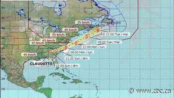 Tropical depression Claudette making its way toward Nova Scotia