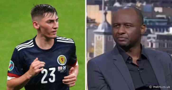 ‘He has a really good future ahead of him’ – Patrick Vieira hails Billy Gilmour after Scotland’s draw with England at Euro 2020