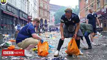 Scotland fans clean up London after Euro celebrations