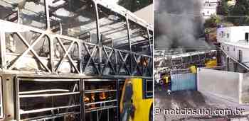 Incêndio atinge garagem de ônibus em BH; câmera flagra suspeito em local - UOL Notícias