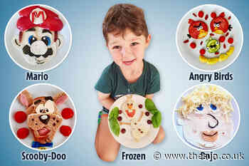 Mum tricks son into eating fresh food by presenting plates of food to look cartoon characters... - The Sun
