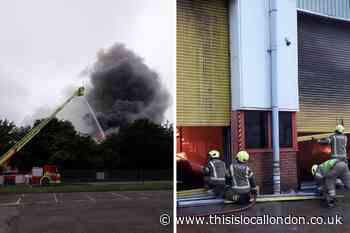 100 firefighters called to warehouse blaze in Erith