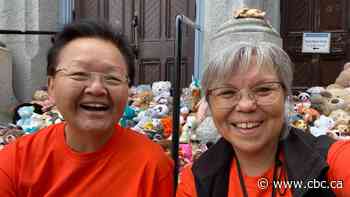 Residential school survivor finds forever homes for shoes, stuffies left at vigil for Kamloops children