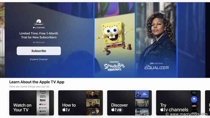 Apple TV App Offering Extended One-Month Paramount+ Trial Through June