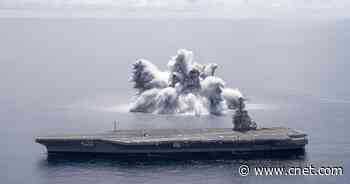 See the US Navy's $13 billion warship go through an explosive 'shock trial'     - CNET
