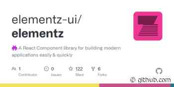 Elementz - A beautiful React UI library for easy modern development