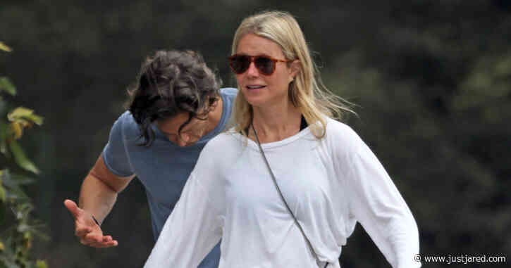 Gwyneth Paltrow Gets Splashed By Passing Car During Walk with Husband Brad Falchuk