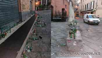 Palermo, un tappeto di vetri nelle piazze del centro storico: l'ordinanza del sindaco è un flop - La Repubblica