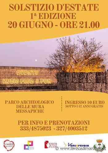 Manduria. Solstizio d'Estate, questa sera ore 21.00 • La Voce di Maruggio - La Voce di Maruggio