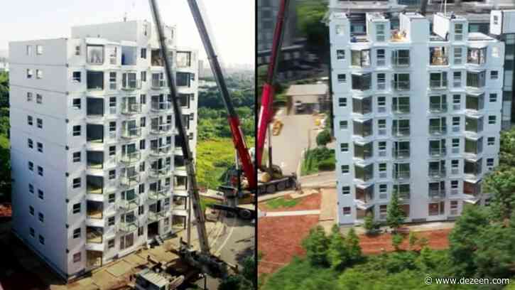 Ten-storey stainless-steel apartment block built in 28 hours