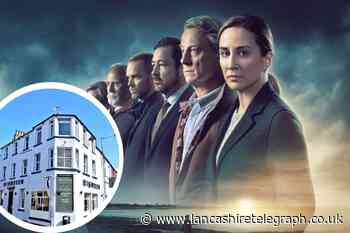 The Bay being filmed in Morecambe - this pub has front row seats