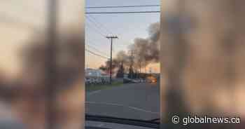 Man, firefighter injured in northeast Calgary trailer fire