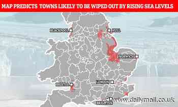Interactive map shows the British seaside spots likely to be wiped out by rising sea levels 