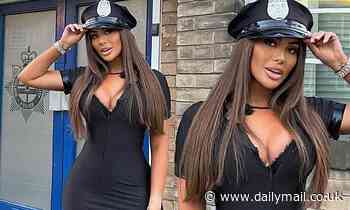Chloe Ferry sets pulses racing in a police uniform after revealing she is launching her pop career