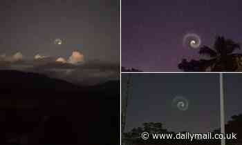 'Dr Strange'-style spiral over the southwest Pacific is fuel released by China's Long March rocket 