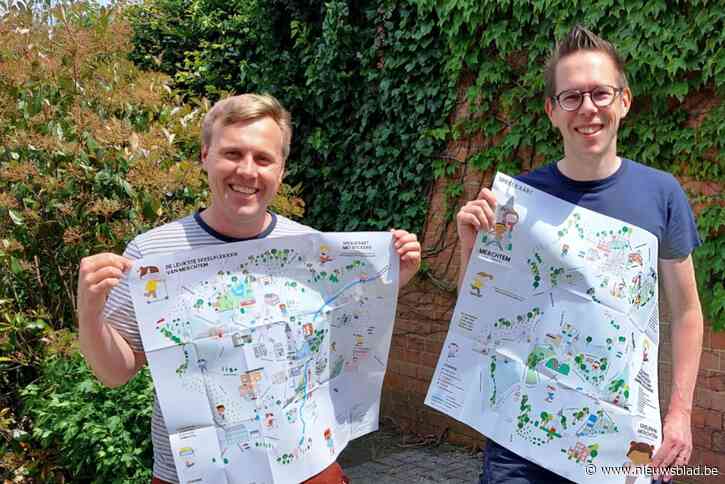 Speelkaart toont weg naar alle speelterreinen