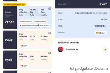 Vi Launches Rs. 447 Prepaid Plan With 50GB Total Data to Rival Jio’s Freedom Plan Offerings