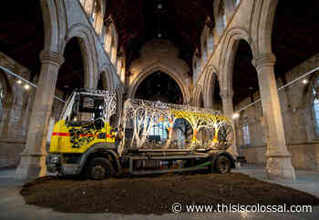 Future Returns: A Plasma-Cut Forest Reclaims an Oil Tanker in a New Sculpture by Dan Rawlings - Colossal