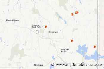 Largest of three forest fires in our region is burning east of Cochrane, says MNRF - My Timmins Now