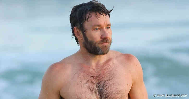 Joel Edgerton Flaunts His Fit Physique Going for Swim in Bondi Beach