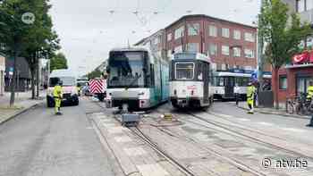 Ontspoorde tram in Hoboken - ATV