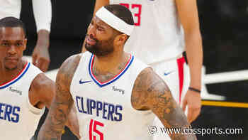 Clippers' DeMarcus Cousins gets technical foul for shoving Suns' Devin Booker, Cameron Payne at end of Game 2