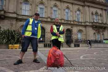 Blackburn litter pick ends with song and dance outside town hall