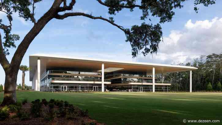Foster + Partners tops PGA Tour HQ with "generous overhanging roof"