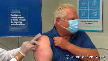Ontario Premier Doug Ford receives second shot of AstraZeneca vaccine