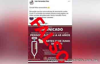 Circula falsa convocatoria de vacunación para mayores de 40 en Acapulco - Quadratin Guerrero