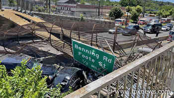 Dramatic video shows the moment a DC pedestrian bridge collapsed