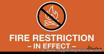 Fire restriction issues for Grande Prairie Forest Area