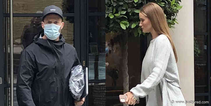 Jason Statham & Rosie Huntington-Whiteley Spotted Leaving Their London Hotel Together