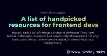 Frontend Toolbox - A list of handpicked resources for frontend developers