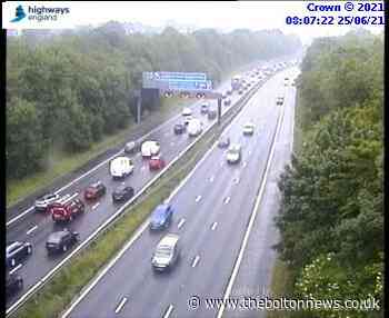 Heavy traffic on M61 out of Bolton due to M60 accident