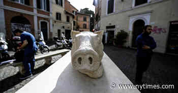 Roast Pig Statue in Rome Draws Animal Rights Protests