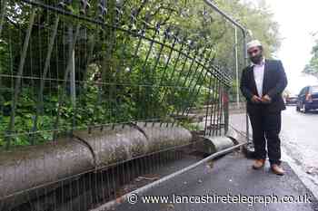 Blackburn: Corporation Park entrance wrecked after horror crash