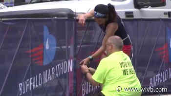 Runners prepare to hit the pavement during this weekend's Buffalo Marathon