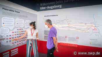 ICE-Strecke Ulm–Augsburg: Von interaktiver Karte bis Holz-ICE: Infomobil zur Neubaustrecke stoppt in Neu-Ulm - SWP