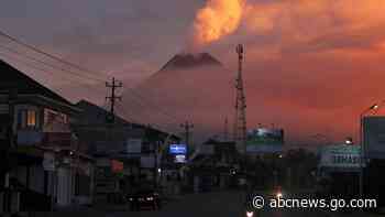 Lava streams from crater as Indonesia's Mount Merapi erupts