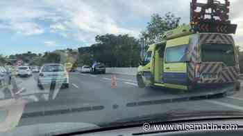 Plusieurs kilomètres de bouchons sur l'autoroute A8 après un accident à Villeneuve-Loubet