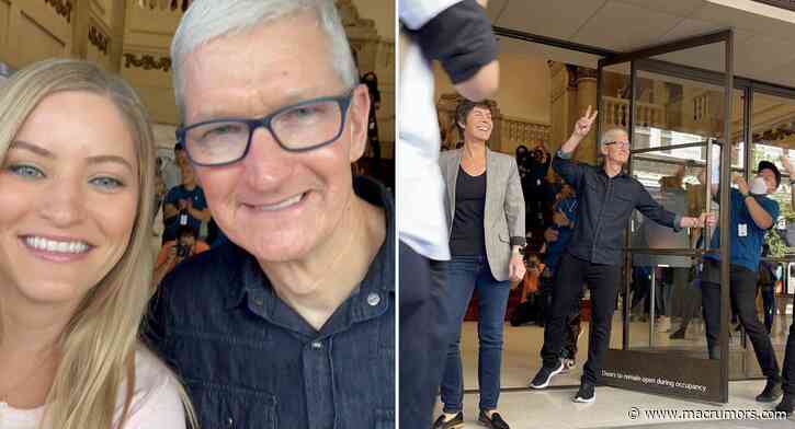 Tim Cook Attends Grand Opening of Apple Store in Downtown Los Angeles
