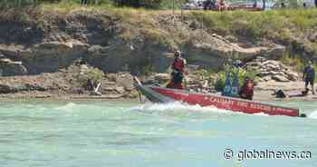 People, fawn rescued in multiple river incidents in Calgary on Saturday
