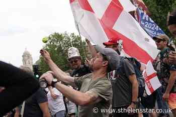Tennis balls thrown at Parliament during anti-lockdown protest - St Helens Star