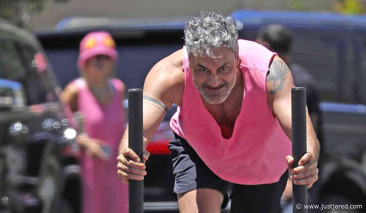 Rita Ora Watches On While Boyfriend Taika Waititi Does an Outdoor Workout