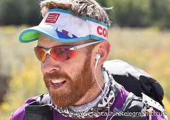 When will doctor running 1900 miles around coastline of England reach Lancashire?