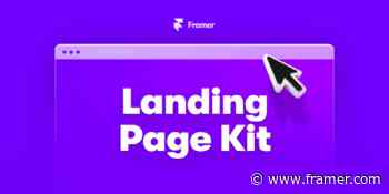 Landing Page Kit from Framer - A drag & drop website kit