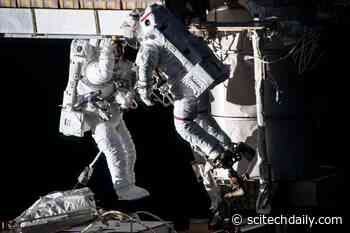 Spacewalking Astronauts Complete Second Roll Out Solar Array Installation on Space Station