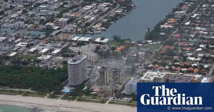 Aerial footage shows destruction after Miami building collapse – video